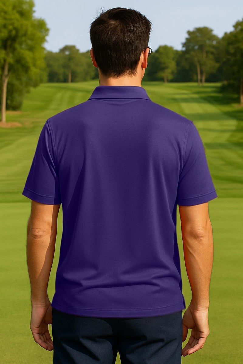 Opna Mens Dry-Fit Golf Polo Shirts,Purple,XX-Large - Image 3